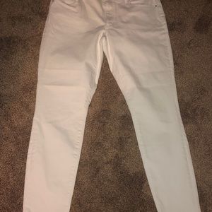 NWT Sz 12 Ann Taylor White Jeans